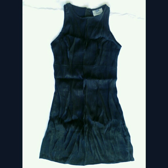 Hana Dresses & Skirts - ~Metallic Navy Blue Sleeveless Jewel Pencil Dress Vintage Hana Shimmer Sundress